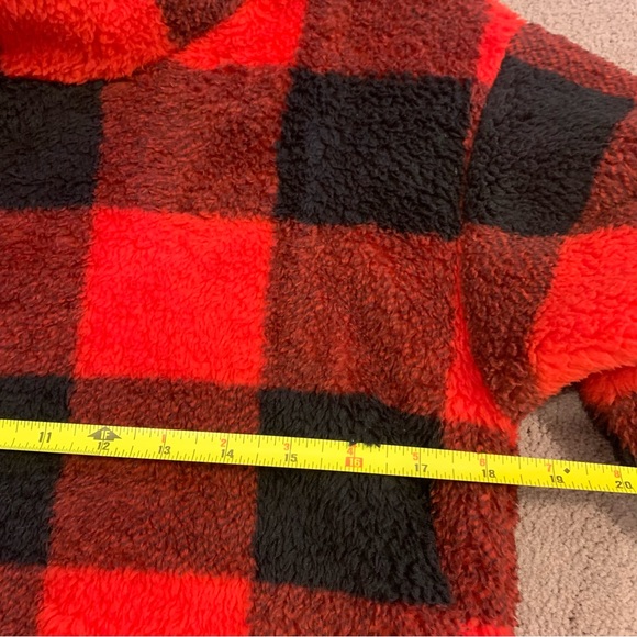 The Loft | NWT Petite Buffalo Plaid Mock Neck Sherpa Top XS - Picture 6 of 8